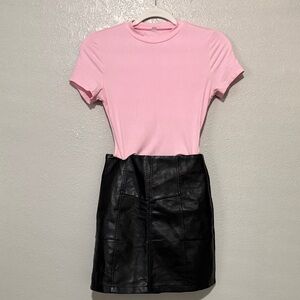 Black Leather Mini Skirt